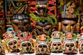 Typical Colorful Mexican masks decorations Royalty Free Stock Photo