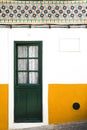 Typical colorful Portuguese facade with tiles