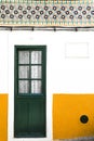 Typical colorful Portuguese facade with tiles