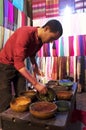 Typical colorful textiles dye