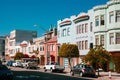 Typical colourful Victorian houses in San Francisco. California, USA