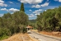 Typical Corfu island rural landscape with olive trees. Greece Royalty Free Stock Photo