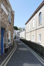 A typical cornish town street in Saint Ives, wesley passage. Saint Ives, Cornwall Royalty Free Stock Photo