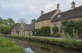 Typical Cotswold cottages on the River Eye, Lower Slaughter, Gloucestershire, Cotswolds, England, UK Royalty Free Stock Photo