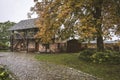 Typical courtyard of an old windmill.