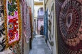 Typical craft shop in Alcaiceria, close to cathedral, historic