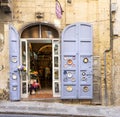 Typical craft shop in Valletta, Malta