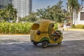 Typical Cuban motorbike taxis are known as Coco taxi Royalty Free Stock Photo