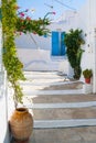Typical Cycladic Architecture, Plaka village, Milos island, Cyclades, Greece Royalty Free Stock Photo