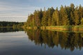 Typical Czech landscape of the Vysocina region Royalty Free Stock Photo