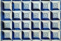 Typical decorative tiles, antique tiles detail Lisbon, art and d