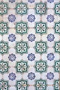 Typical decorative tiles, antique tiles detail Lisbon, art and d