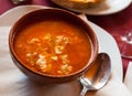 Spanish garlic soup Royalty Free Stock Photo