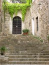 Typical door in Besalu, Spain Royalty Free Stock Photo