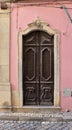 Typical door in the city of Olhao, Portugal