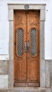 Typical door in the city of Olhao, Portugal