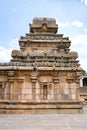 A typical Dravidian style shrine at Panchakuta Basadi or Panchakoota Basadi, Kambadahalli, Mandya district, Karnataka.