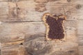 Typical Dutch bread with chocolate hagelslag