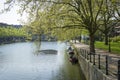 Typical Dutch canal landscape Royalty Free Stock Photo