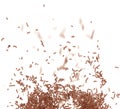 Typical dutch chocolate sprinkles falling hagelslag