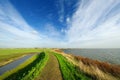 Typical Dutch country landscape in Marken Royalty Free Stock Photo