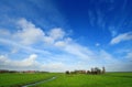 Typical Dutch country landscape in Marken Royalty Free Stock Photo