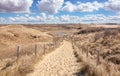 Typical Dutch dune landscape that is part of the Zuid Kennemerland National Park Royalty Free Stock Photo