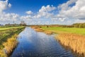 Typical Dutch flat polder landscape Royalty Free Stock Photo