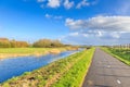 Typical Dutch flat polder landscape Royalty Free Stock Photo