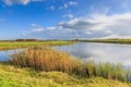 Typical Dutch flat polder landscape Royalty Free Stock Photo