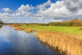 Typical Dutch flat polder landscape Royalty Free Stock Photo