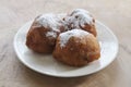 Typical dutch food commonly known as dutch doughnuts, dutchies or oliebollen