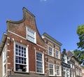 Typical Dutch houses with stepped gables in Delft Royalty Free Stock Photo