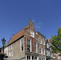 Typical Dutch houses with stepped gables in Delft Royalty Free Stock Photo