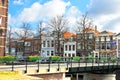 A typical Dutch landscape of the town. Royalty Free Stock Photo