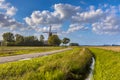 Typical dutch landscape windmill Royalty Free Stock Photo