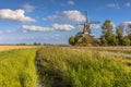 Typical dutch landscape windmill Royalty Free Stock Photo