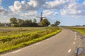 Typical dutch landscape windmill Royalty Free Stock Photo