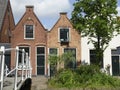 Typical Dutch old canal houses in Delft, Holland Royalty Free Stock Photo
