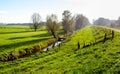 Typical Dutch polder landscape in the fall season Royalty Free Stock Photo