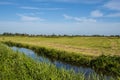 Typical Dutch polder landscape near Zaandam, Nord Holland Royalty Free Stock Photo