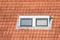 Typical Dutch roof with dormer and windows Royalty Free Stock Photo