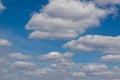 Ypical Dutch sky with clouds in a way the Dutch painters used to paint in Maastricht Royalty Free Stock Photo