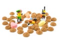 Typical dutch sweets; pepernoten ginger nuts Royalty Free Stock Photo