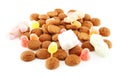 Typical dutch sweets: pepernoten (ginger nuts) Royalty Free Stock Photo