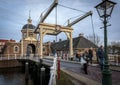 Drawbridge and Morspoort Leiden Holland