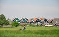 Typical Dutch village Marken with wooden houses, Netherlands