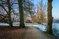 Typical Dutch winter landscape in January near Delden Twente, Overijssel Royalty Free Stock Photo