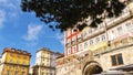 Typical eclectic facades on the banks of the Douro in Porto in Portugal Royalty Free Stock Photo