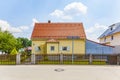 Typical elderly house in housing area in a suburban street of Munich, Germany Royalty Free Stock Photo